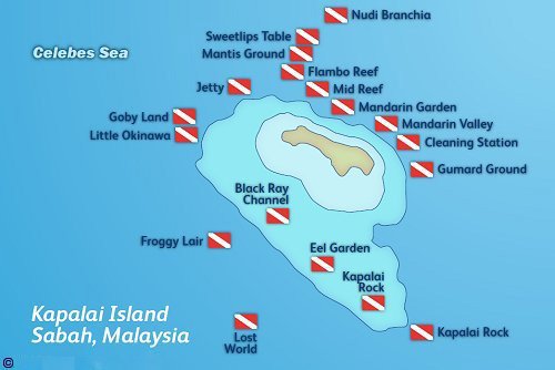Kapalai Dive Map